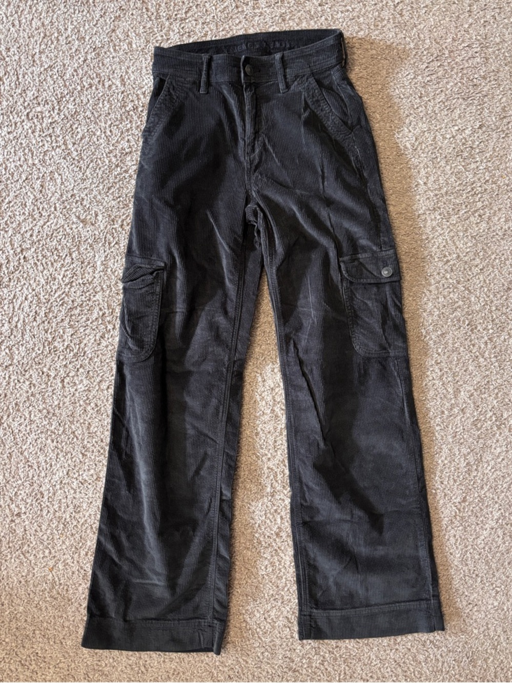 American Eagle Outfitters Black Cargo Pants with Utility Pockets